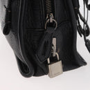 PRADA Vienna Fifty Hand Bag Leather Black Silver BR1932 Auth mr2512A-15