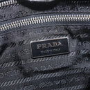 PRADA Vienna Fifty Hand Bag Leather Black Silver BR1932 Auth mr2512A-18