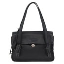 PRADA Vienna Fifty Hand Bag Leather Black Silver BR1932 Auth mr2512A-2
