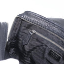 PRADA Vienna Fifty Hand Bag Leather Black Silver BR1932 Auth mr2512A-22