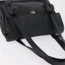PRADA Vienna Fifty Hand Bag Leather Black Silver BR1932 Auth mr2512A-6