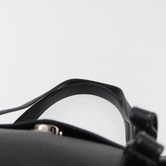PRADA Vienna Fifty Hand Bag Leather Black Silver BR1932 Auth mr2512A
