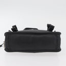 PRADA Vienna Fifty Hand Bag Leather Black Silver BR1932 Auth mr2512A-9