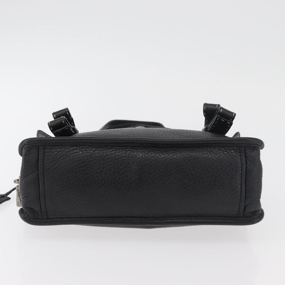 PRADA Vienna Fifty Hand Bag Leather Black Silver BR1932 Auth mr2512A