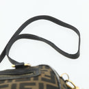 FENDI Zucca Canvas Hand Bag 2way Black Brown Auth mr2513-10