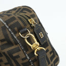 FENDI Zucca Canvas Hand Bag 2way Black Brown Auth mr2513-16