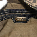 FENDI Zucca Canvas Hand Bag 2way Black Brown Auth mr2513-17