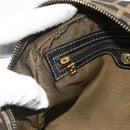 FENDI Zucca Canvas Hand Bag 2way Black Brown Auth mr2513-21