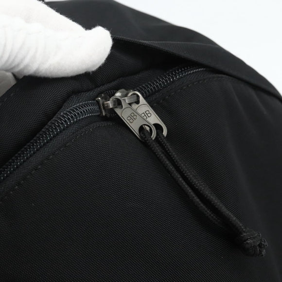 BALENCIAGA Explorer Backpack Canvas Black Silver Auth mr2518A