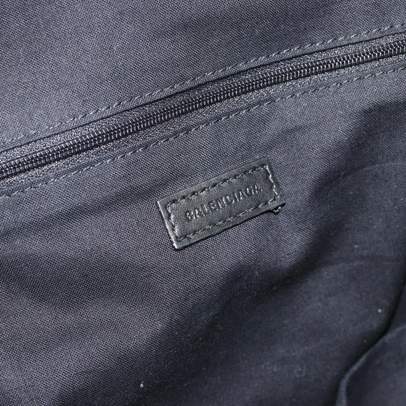 BALENCIAGA Explorer Backpack Canvas Black Silver Auth mr2518A