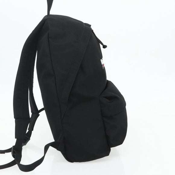 BALENCIAGA Explorer Backpack Canvas Black Silver Auth mr2518A