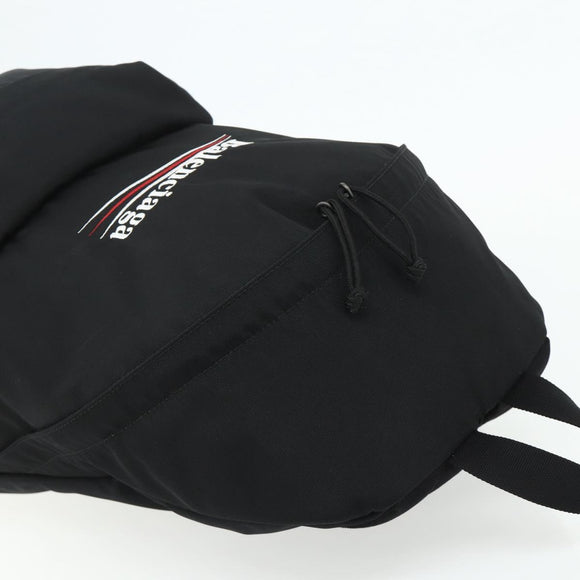 BALENCIAGA Explorer Backpack Canvas Black Silver Auth mr2518A