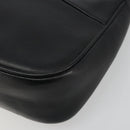GUCCI Bamboo Shoulder Bag Leather Black Silver 001 3865 Auth mr2519V-10