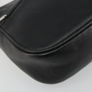 GUCCI Bamboo Shoulder Bag Leather Black Silver 001 3865 Auth mr2519V-11