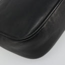 GUCCI Bamboo Shoulder Bag Leather Black Silver 001 3865 Auth mr2519V-13