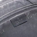 GUCCI Bamboo Shoulder Bag Leather Black Silver 001 3865 Auth mr2519V-16