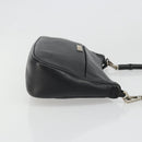 GUCCI Bamboo Shoulder Bag Leather Black Silver 001 3865 Auth mr2519V-4