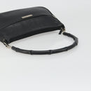 GUCCI Bamboo Shoulder Bag Leather Black Silver 001 3865 Auth mr2519V-7