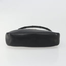 GUCCI Bamboo Shoulder Bag Leather Black Silver 001 3865 Auth mr2519V-9