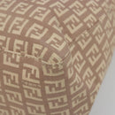 FENDI Zucchino Canvas Tote Bag Beige Gold Auth mr2521A-9