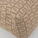 FENDI Zucchino Canvas Tote Bag Beige Gold Auth mr2521A-14