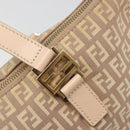 FENDI Zucchino Canvas Tote Bag Beige Gold Auth mr2521A-17
