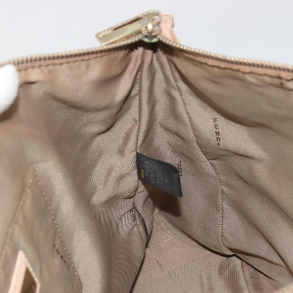 FENDI Zucchino Canvas Tote Bag Beige Gold Auth mr2521A