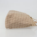 FENDI Zucchino Canvas Tote Bag Beige Gold Auth mr2521A-3