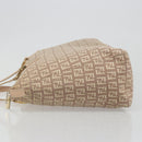 FENDI Zucchino Canvas Tote Bag Beige Gold Auth mr2521A-4