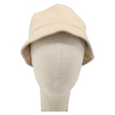 CHANEL Hat Canvas S Beige CC Auth mr2524A-2