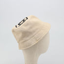 CHANEL Hat Canvas S Beige CC Auth mr2524A-5