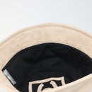 CHANEL Hat Canvas S Beige CC Auth mr2524A-8