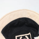 CHANEL Hat Canvas S Beige CC Auth mr2524A-9