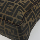 FENDI Zucca Canvas Hand Bag Black Brown Auth mr2526A-9