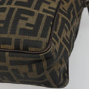 FENDI Zucca Canvas Hand Bag Black Brown Auth mr2526A-15