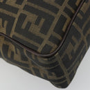 FENDI Zucca Canvas Hand Bag Black Brown Auth mr2526A-16