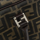 FENDI Zucca Canvas Hand Bag Black Brown Auth mr2526A-10