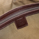 FENDI Zucca Canvas Hand Bag Black Brown Auth mr2526A-18