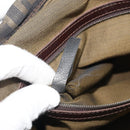 FENDI Zucca Canvas Hand Bag Black Brown Auth mr2526A-12