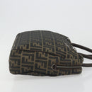 FENDI Zucca Canvas Hand Bag Black Brown Auth mr2526A-3