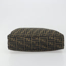 FENDI Zucca Canvas Hand Bag Black Brown Auth mr2526A-5