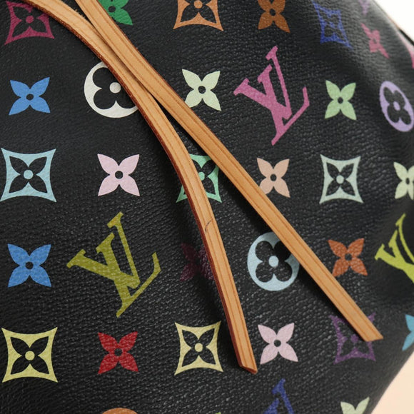 LOUIS VUITTON Monogram Multicolor Petit Noe Bag Black M42230 LV Auth mr2527SAV