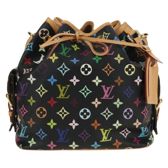 LOUIS VUITTON Monogram Multicolor Petit Noe Bag Black M42230 LV Auth mr2527SAV