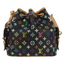 LOUIS VUITTON Monogram Multicolor Petit Noe Bag Black M42230 LV Auth mr2527SAV-2