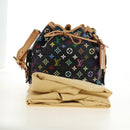 LOUIS VUITTON Monogram Multicolor Petit Noe Bag Black M42230 LV Auth mr2527SAV-12