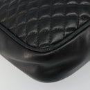 GUCCI GG Marmont Web Sherry Line Bag Leather Perfo Black Gold 541051 Auth mr2530-11