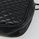 GUCCI GG Marmont Web Sherry Line Bag Leather Perfo Black Gold 541051 Auth mr2530-12