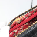 GUCCI GG Marmont Web Sherry Line Bag Leather Perfo Black Gold 541051 Auth mr2530-16