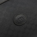 GUCCI Micro GG Supreme Clutch Bag PVC Black Gold 014 58 0198 Auth mr2532-17