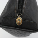 GUCCI Micro GG Supreme Clutch Bag PVC Black Gold 014 58 0198 Auth mr2532-8